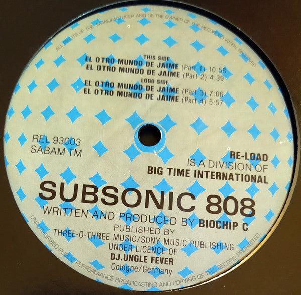 Subsonic 808 : El Otro Mundo De Jaime (12")