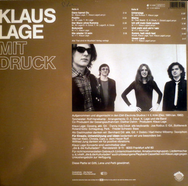 Klaus Lage : Positiv (LP, Album, RE)