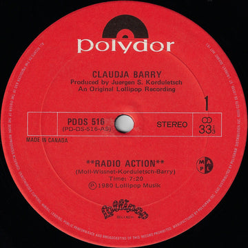 Claudja Barry : Radio Action / Banana Boat (Day-O) (12", Ltd)