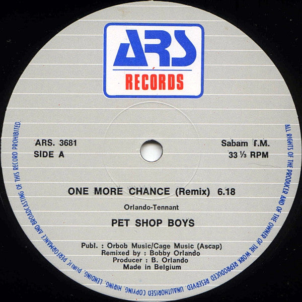 Pet Shop Boys : One More Chance (12", Single)