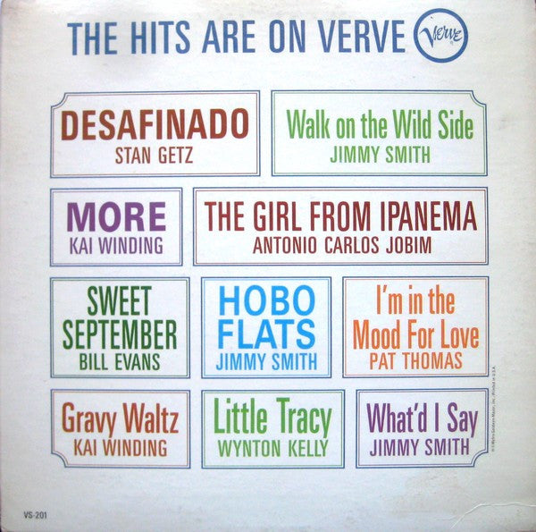 Various : The Hits Are On Verve (LP, Comp, Mono, Ltd)