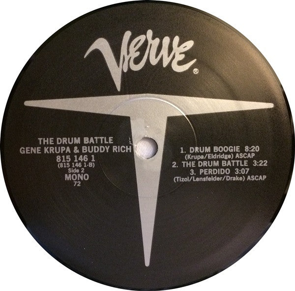 Gene Krupa & Buddy Rich : The Drum Battle (LP, Album, Mono, RE, 72 )