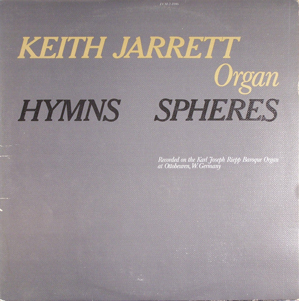 Keith Jarrett : Hymns Spheres (2xLP, Album)