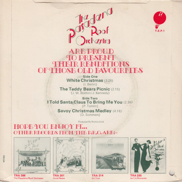 The Pasadena Roof Orchestra : Special Christmas E.P. (7", EP)