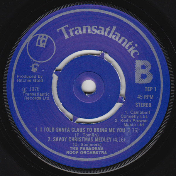 The Pasadena Roof Orchestra : Special Christmas E.P. (7", EP)