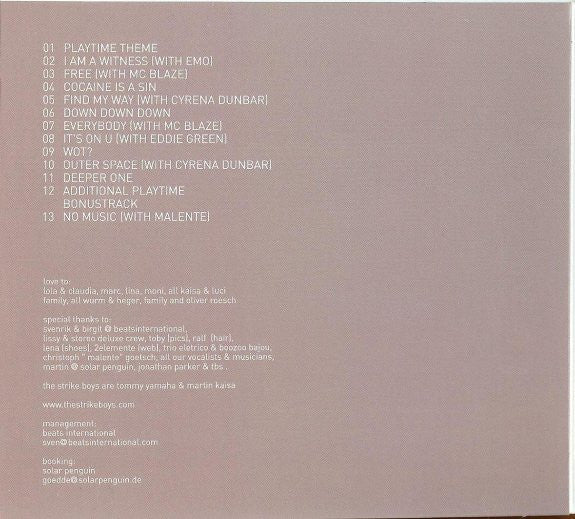 The Strike Boys : Playtime (CD, Album)