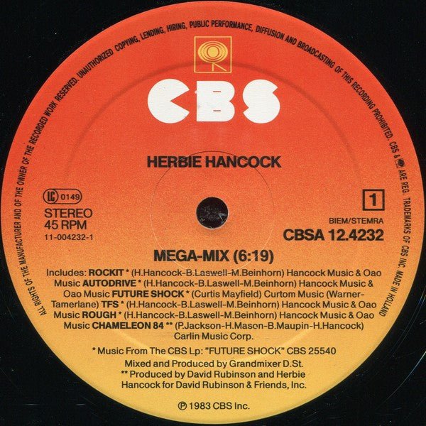 Herbie Hancock : Mega-Mix (12", Maxi)