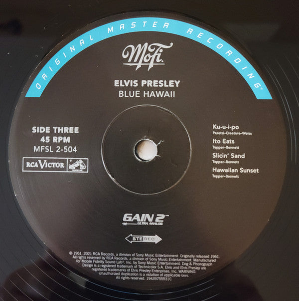 Elvis Presley : Blue Hawaii (2x12", Album, Num, RE, S/Edition, 180)