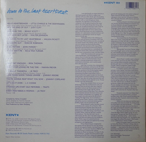 Various : Down To The Last Heartbreak (LP, Comp)