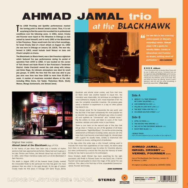 Ahmad Jamal Trio : At The Blackhawk (LP, Album, Ltd, RE, Ora)
