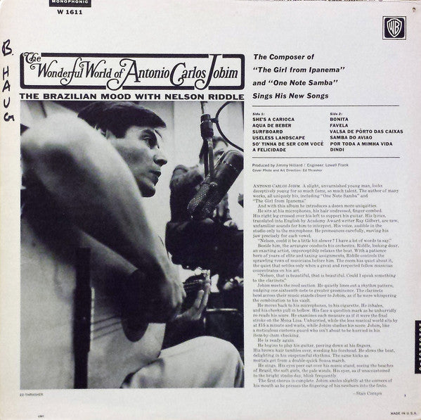 Antonio Carlos Jobim : The Wonderful World Of Antonio Carlos Jobim (LP, Album, Mono)