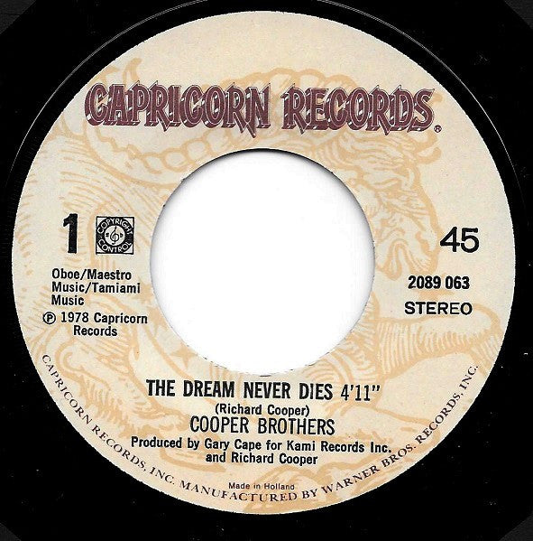 Cooper Brothers : The Dream Never Dies (7", Single)