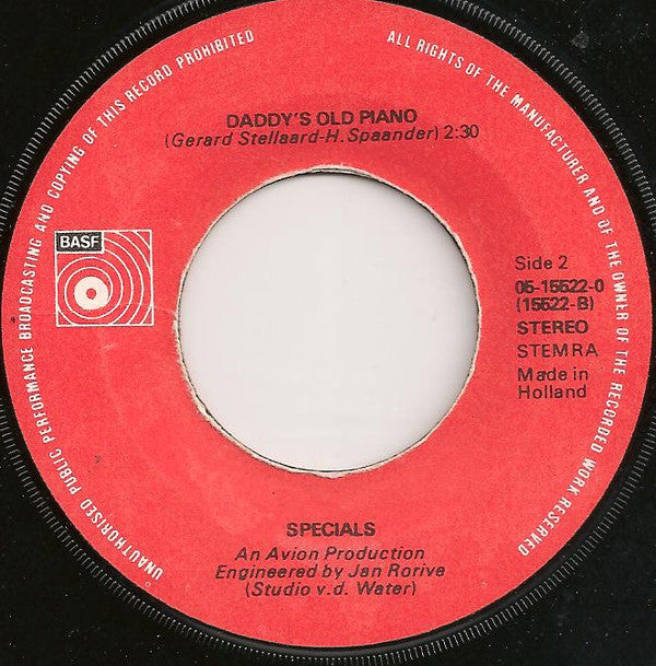 De Specials : Regreza Maria (7", Single)