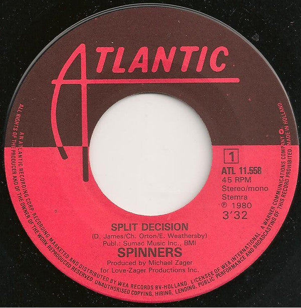 Spinners : Split Decision (7", Single)