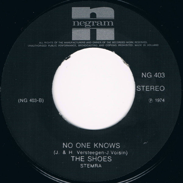 The Shoes : Face To Face (7", Single)