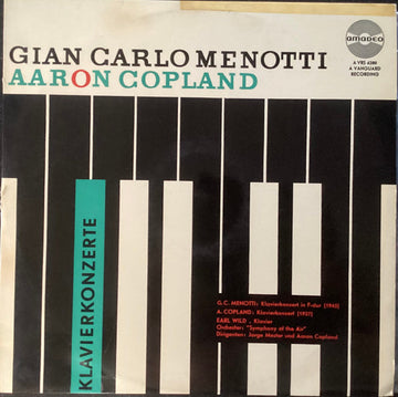 Aaron Copland, Gian Carlo Menotti : Klavierkonzerte (LP, Mono)