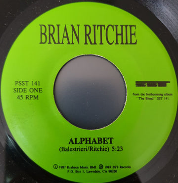 Brian Ritchie : Alphabet / Feast Of Fools (7", Single, Promo)