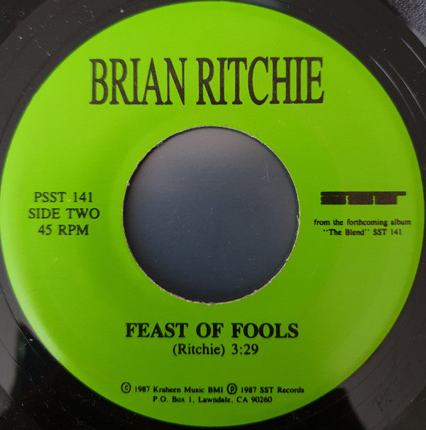 Brian Ritchie : Alphabet / Feast Of Fools (7", Single, Promo)