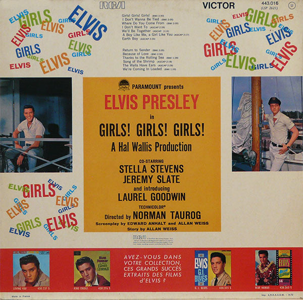 Elvis Presley : Girls! Girls! Girls! (LP, Album, RE)