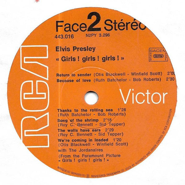 Elvis Presley : Girls! Girls! Girls! (LP, Album, RE)
