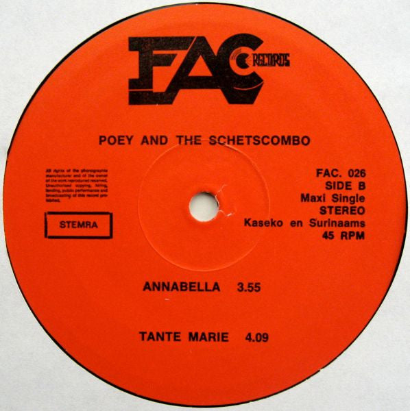 Poey And The Schetscombo : Mekie, Monie, Monie (12", Maxi)