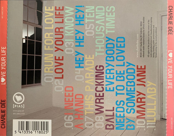 Charlie Dée : Love Your Life (CD, Album)