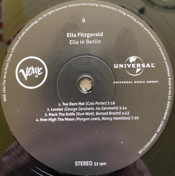 Ella Fitzgerald : Mack The Knife - Ella In Berlin (LP, Album, RE, 180)