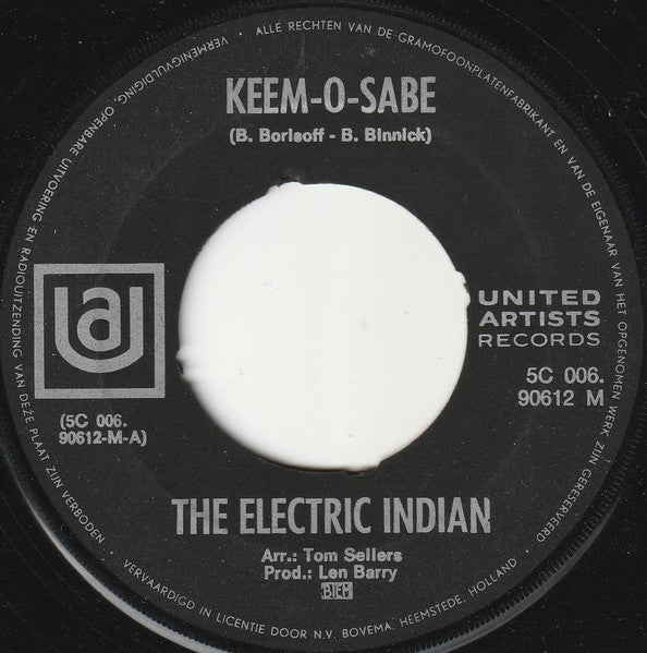 The Electric Indian : Keem-O-Sabe (7", Single, Mono)