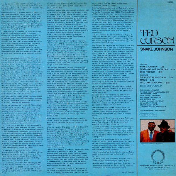 Ted Curson : Snake Johnson (LP, Album)