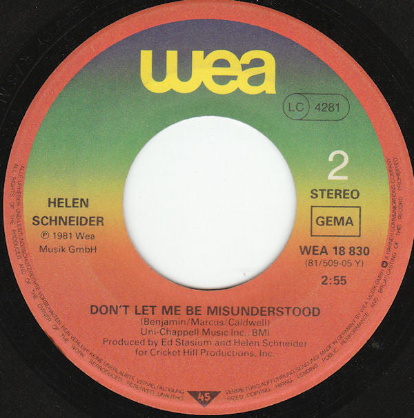 Helen Schneider With The Kick (2) : Rock 'N' Roll Gypsy (7", Single)