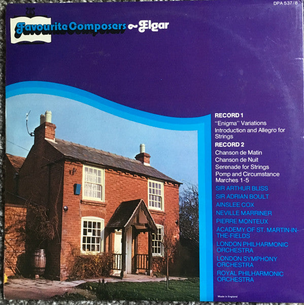 Sir Edward Elgar : Favourite Composers Elgar (2xLP, Comp)