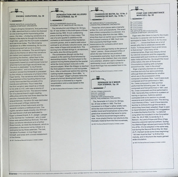 Sir Edward Elgar : Favourite Composers Elgar (2xLP, Comp)