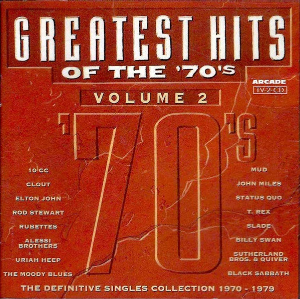 Various : Greatest Hits Of The '70's Volume 2 - The Definitive Singles Collection 1970-1979 (2xCD, Comp)