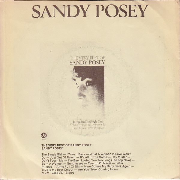 Sandy Posey : Born A Woman (7", RE)