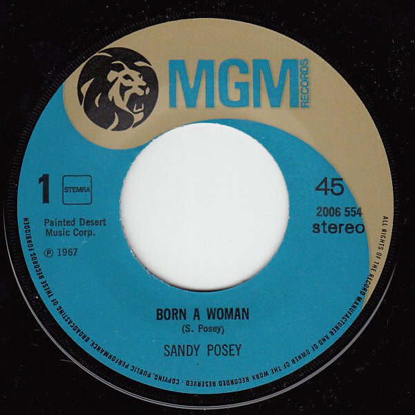 Sandy Posey : Born A Woman (7", RE)