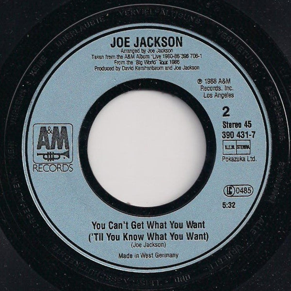 Joe Jackson : Down To London (7", Single)