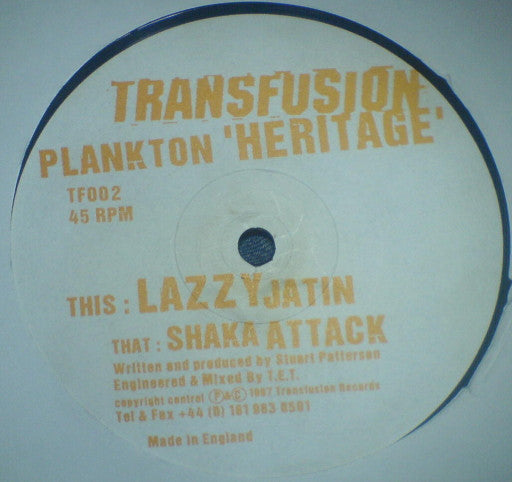 Plankton (4) : Heritage (12")