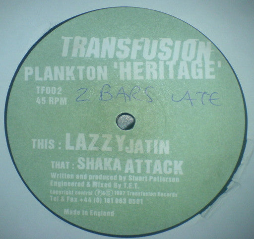 Plankton (4) : Heritage (12")