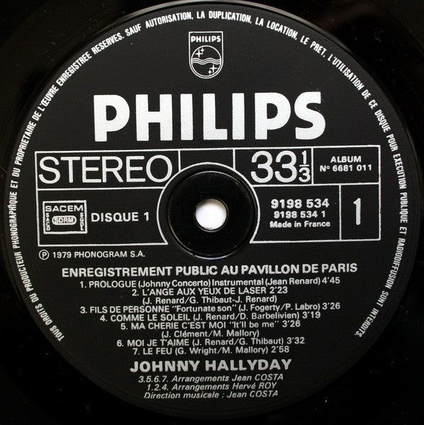 Johnny Hallyday : Pavillon De Paris (2xLP, Album)