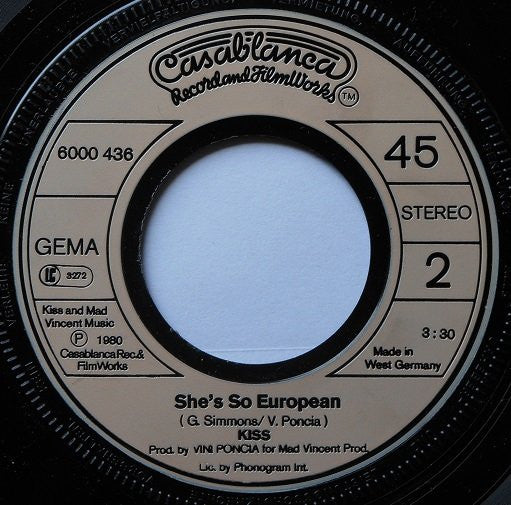 Kiss : Shandi (7", Single)