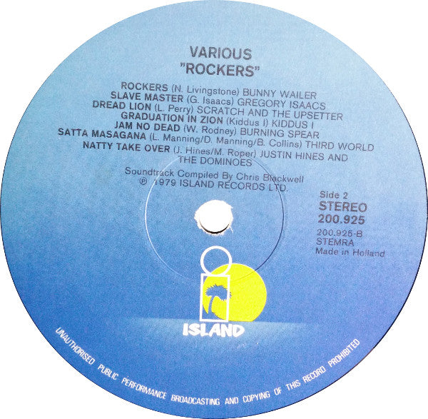 Various : Rockers (Original Soundtrack Recording) (LP, Comp)
