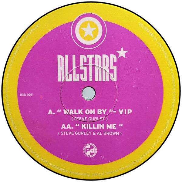 Allstars (2) : Walk On By / Killin Me (12")