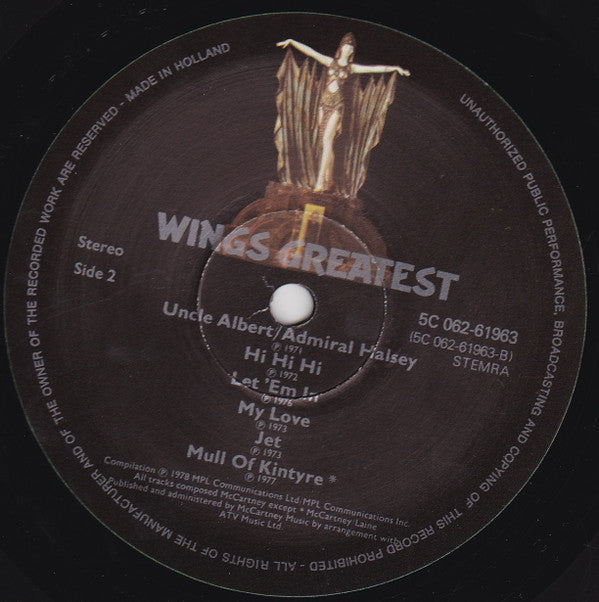 Wings (2) : Wings Greatest (LP, Comp)
