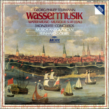 Georg Philipp Telemann - Musica Antiqua Köln, Reinhard Goebel : Wassermusik = Water Music = Musique Sur L'Eau / 3 Konzerte = Concertos (LP, Gat)