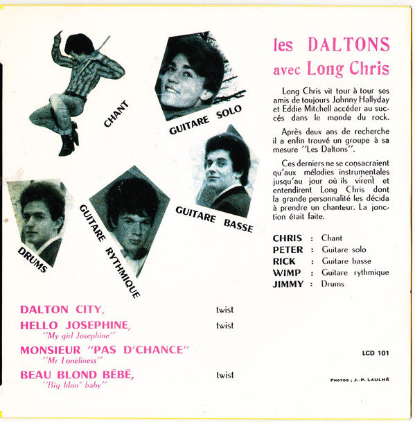 Les Daltons Avec Long Chris : Dalton City (7", EP, RE)
