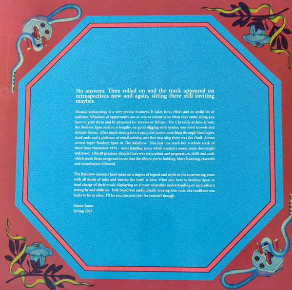 Steeleye Span : Live At The Rainbow Theatre 1974 (2xLP, Album, Red)