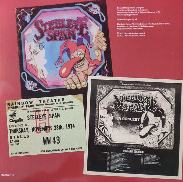 Steeleye Span : Live At The Rainbow Theatre 1974 (2xLP, Album, Red)