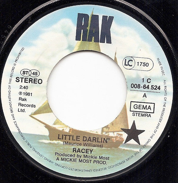 Racey : Little Darlin' (7", Single)