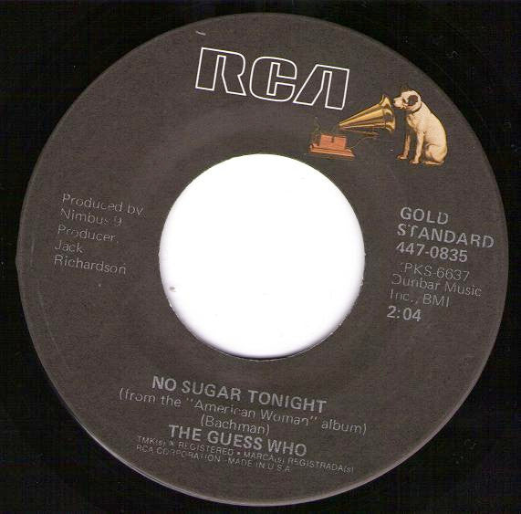 The Guess Who : American Woman / No Sugar Tonight (7", Single, RE)