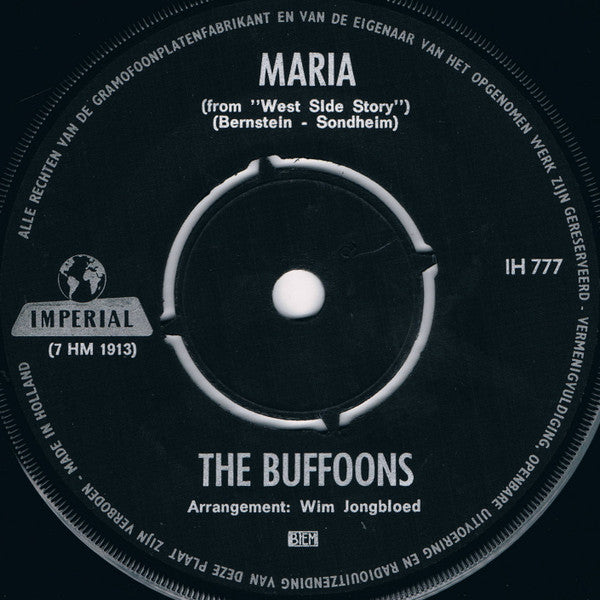 The Buffoons : It's The End / Maria (From West Side Story) (7", Single, Gre)